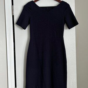 Banana Republic dress, navy with white dots